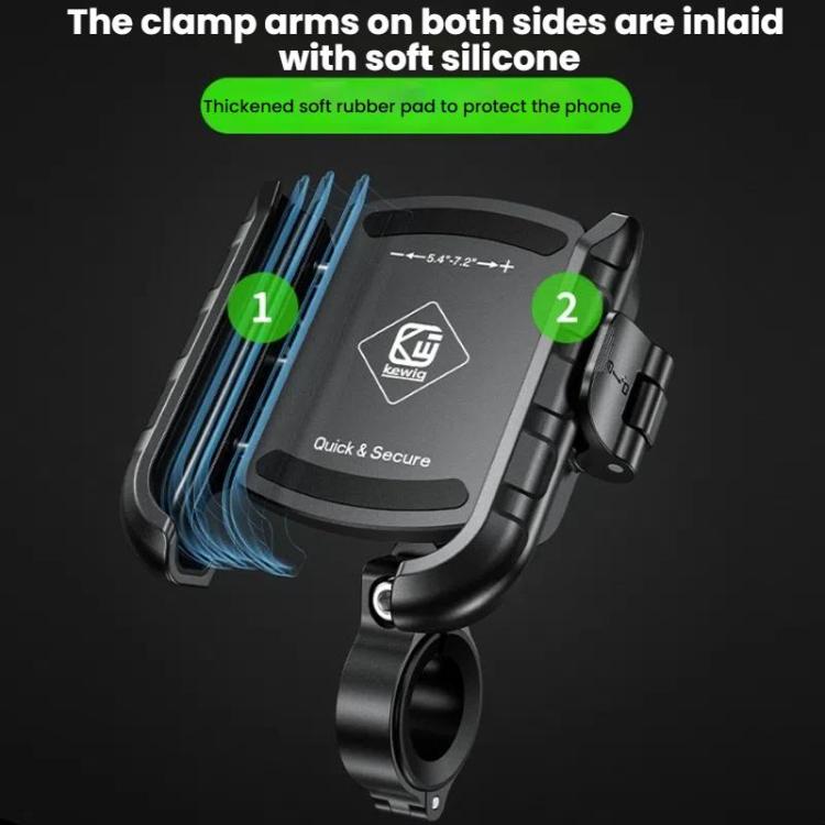 Kewig Motorcycle Bicycle Non-Blocking Mobile Phone Camera Navigation Bracket(M8SP-C2) by Kewig