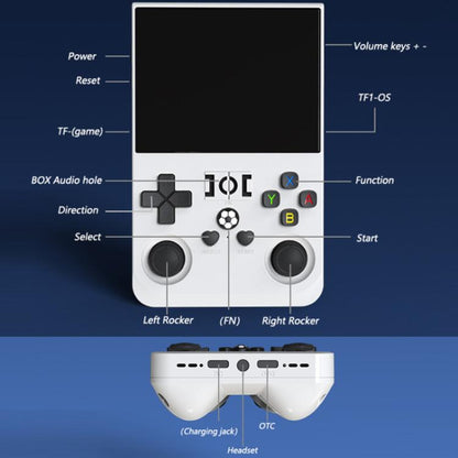 Portable Open Source GBA/FC Arcade Handheld Game Console, Size: 128G(White) by bashfashion