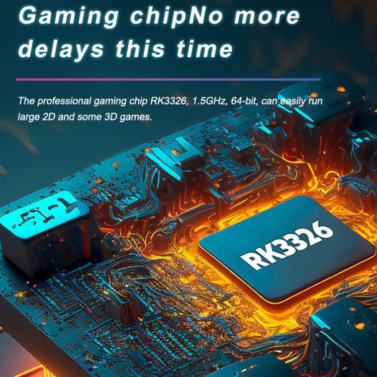 Portable Open Source GBA/FC Arcade Handheld Game Console, Size: 128G(Transparent Black) by bashfashion