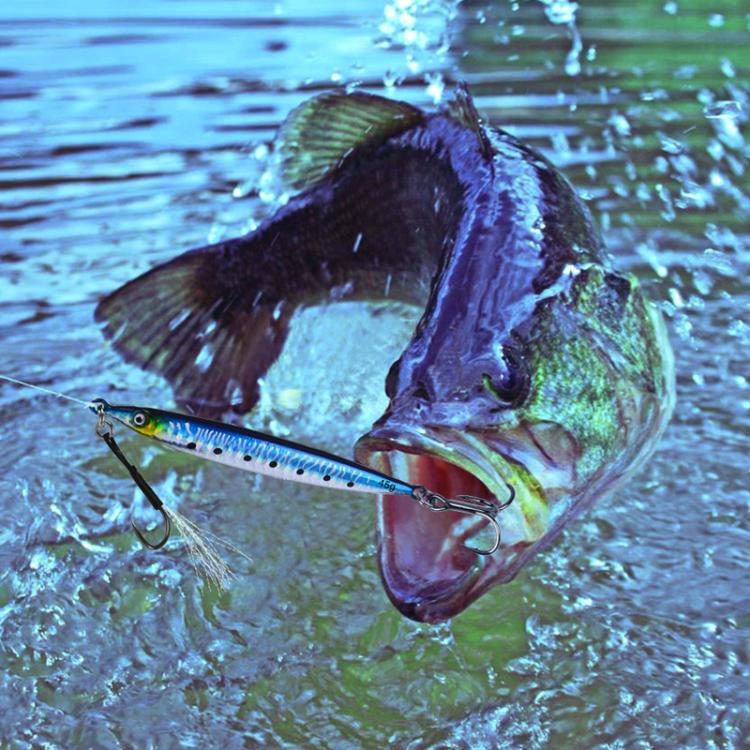 17G PROBEROS LF151 Long-Distance Casting Sinking Lure 3D Fast-Draw Sea Fishing Mackerel Hook(D) by PROBEROS