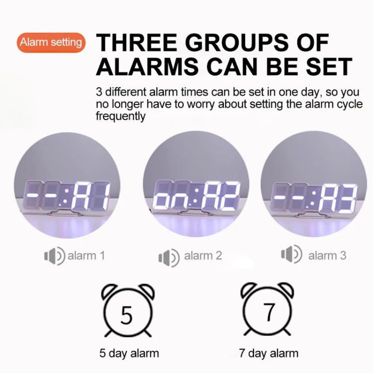 RGB Color Changing 3D Digital Clock With Voice Control, Adjustable Brightness, Temperature Display & Remote, Spec: Upgraded Humidity Black by bashfashion