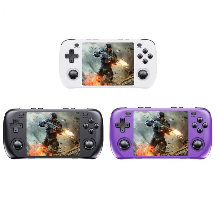 H36S 3.5 Inch IPS HD Screen Retro PSP Game Console Linux System GBA Handheld Video Game Console, Memory: 128G(Black) by bashfashion