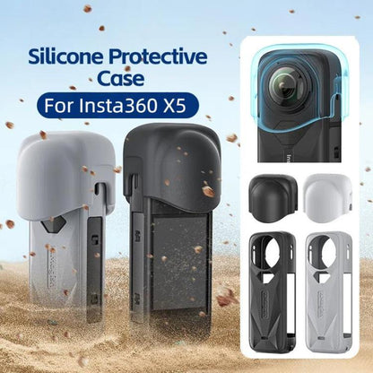 aMagisn Body Case For Insta360 X5 Action Camera Protective Accessories Black by aMagisn