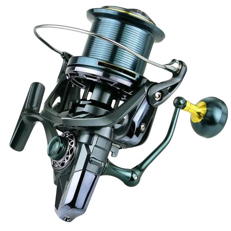 YUMOSHI TC9000 Guide Rod Structure All-Metal Spinning Reel Zero Backlash 4.7:1 Gear Ratio, Screw-In Handle for Surf Casting & Anchoring by YUMOSHI